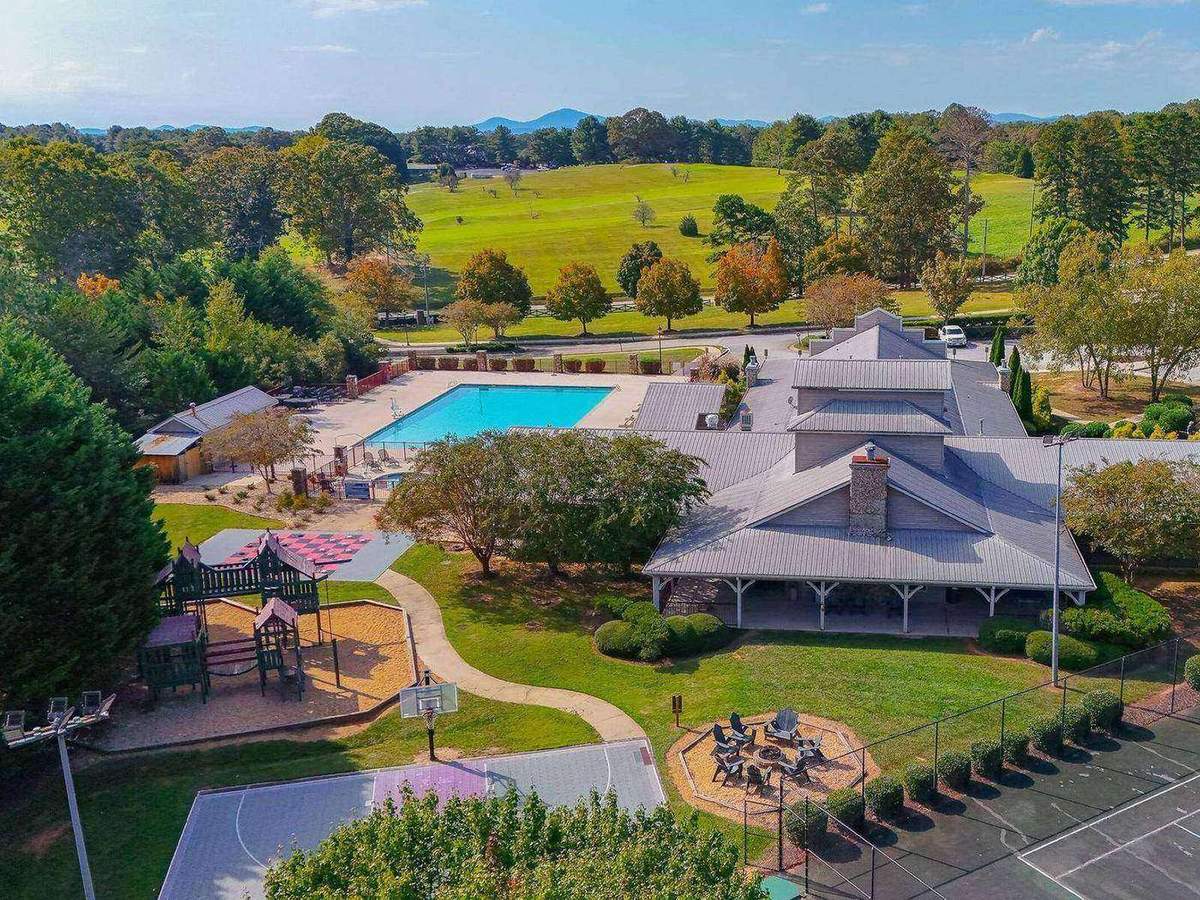 Aerial view of resort grounds
