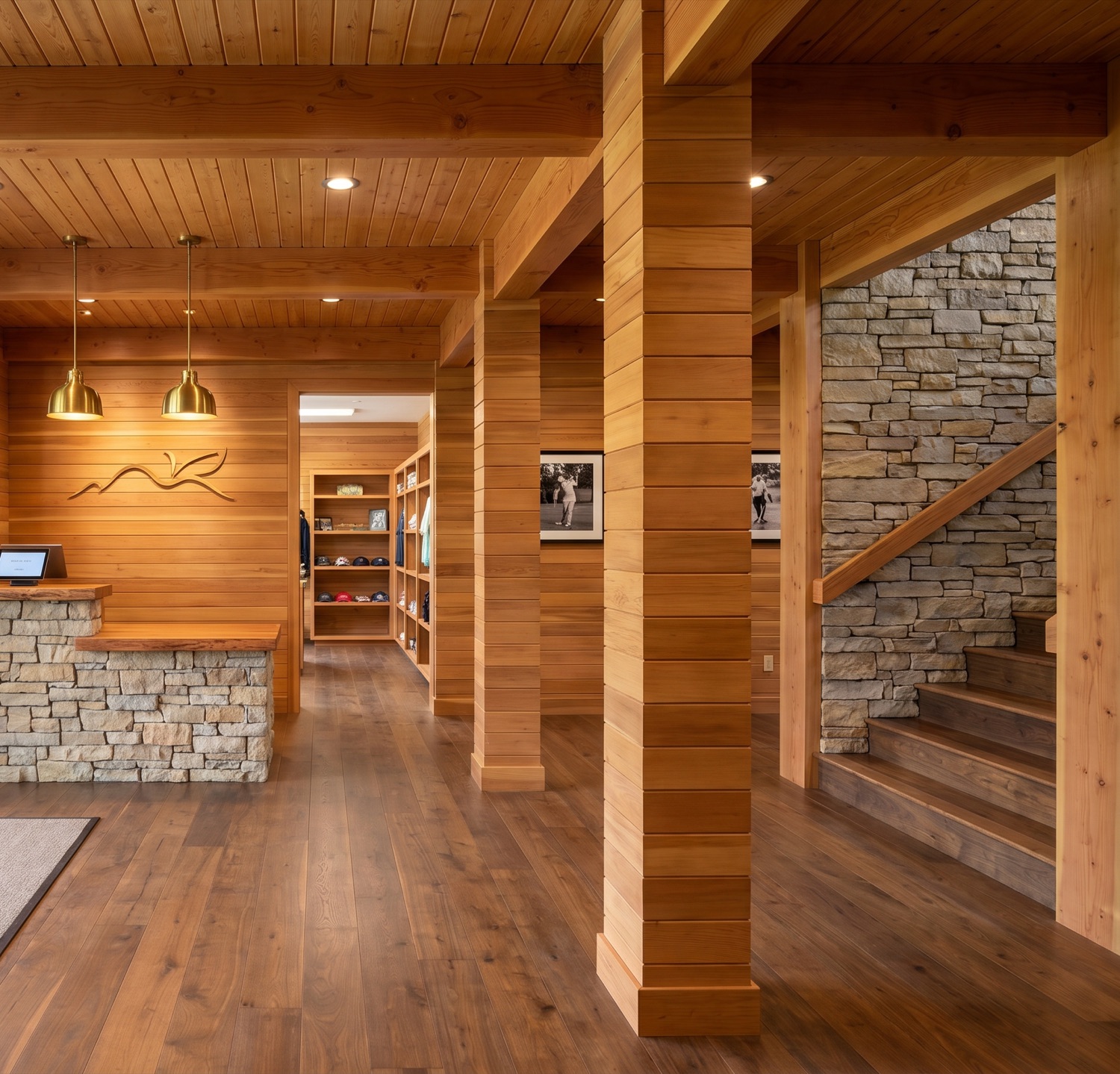 Concept of the pro shop entry vestibule