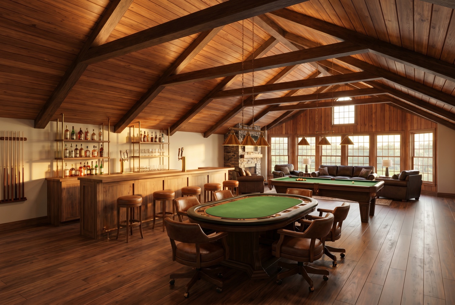 Concept of the bar and game lounge
