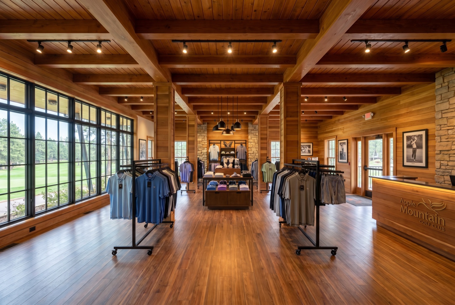Concept rendering of the remodeled pro shop main floor