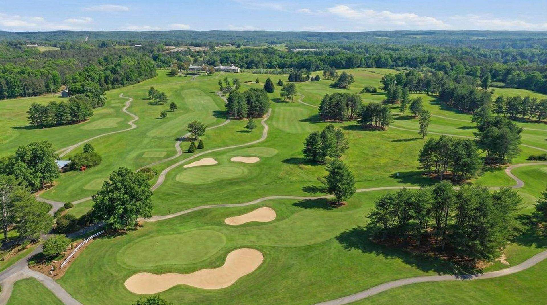Apple Mountain golf course aerial view